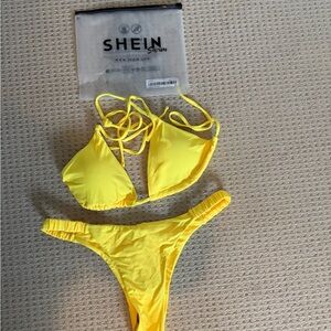 SHEIN Bright Yellow Bikini Set